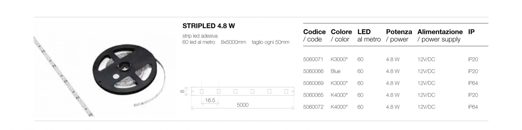 STRIP LED 4.8 W